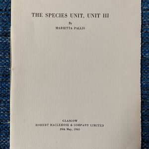 The Species Unit, Unit III