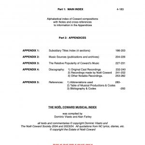 The Noël Coward Music Index